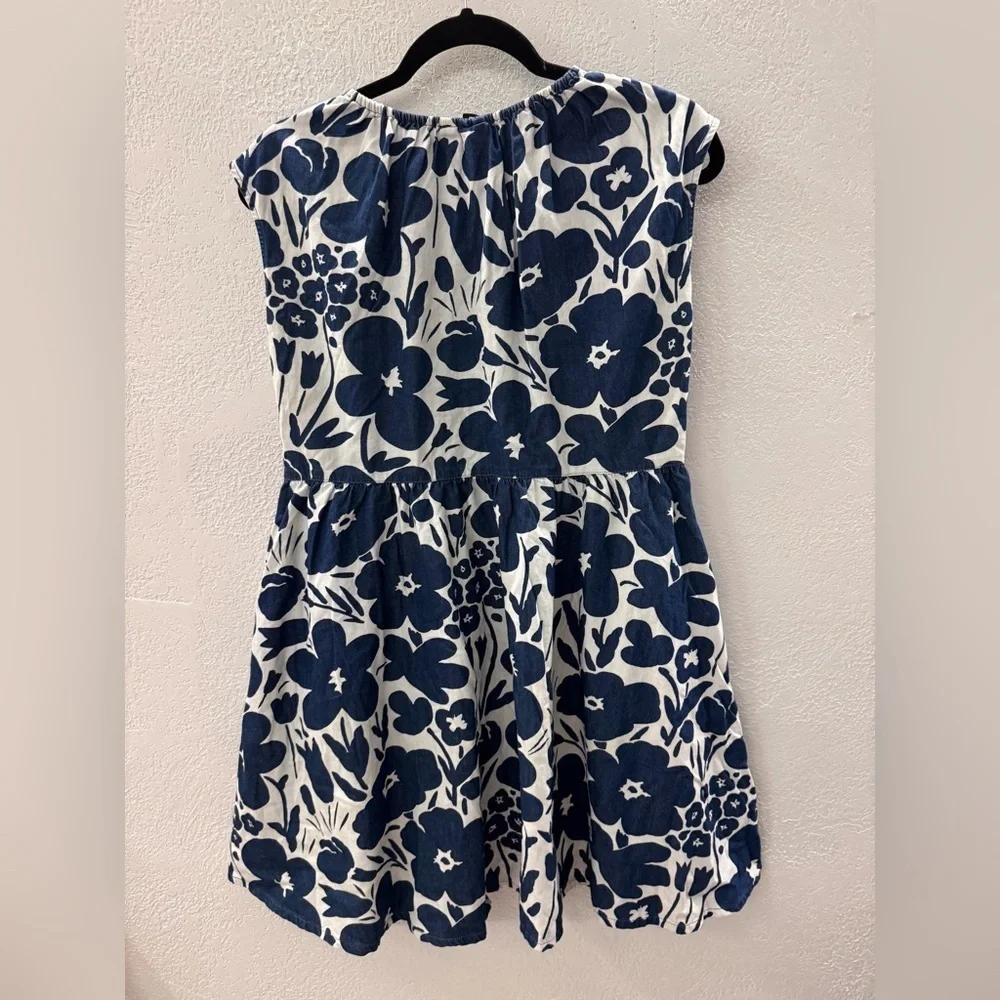NWT MARIMEKKO x UNIQLO Kids Girls Cotton Denim Sleeveless Dress Floral 11-12Y